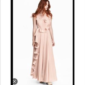 H&M Conscious Collection Pleated Long Dress NWT